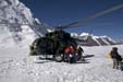 Helicopter on the glacier